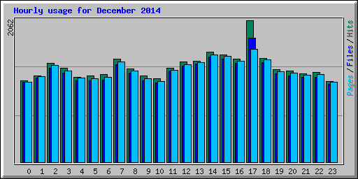 Hourly usage for December 2014