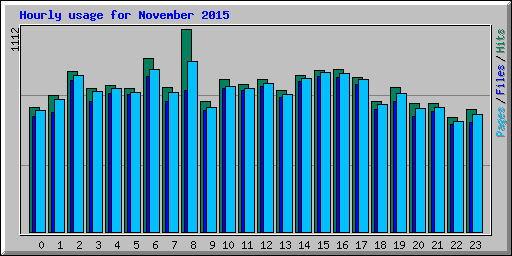 Hourly usage for November 2015