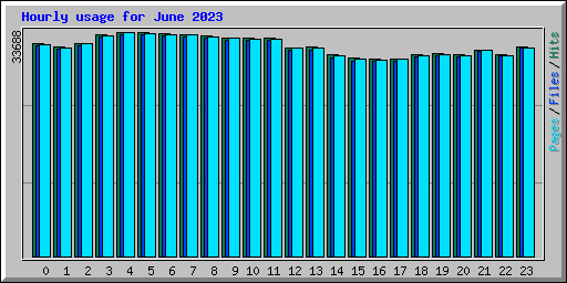 Hourly usage for June 2023