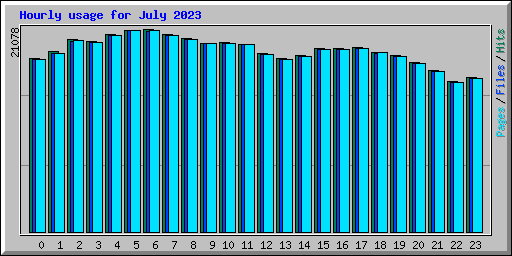 Hourly usage for July 2023